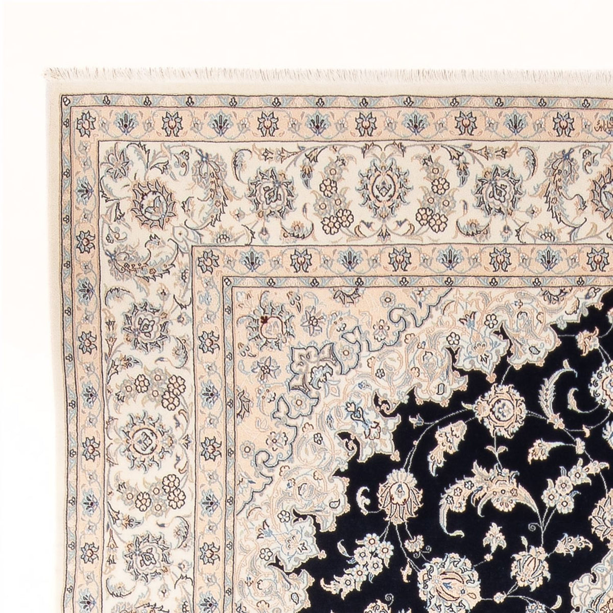 Alfombra Persa - Nain - Prima - 344 x 245 cm - azul oscuro