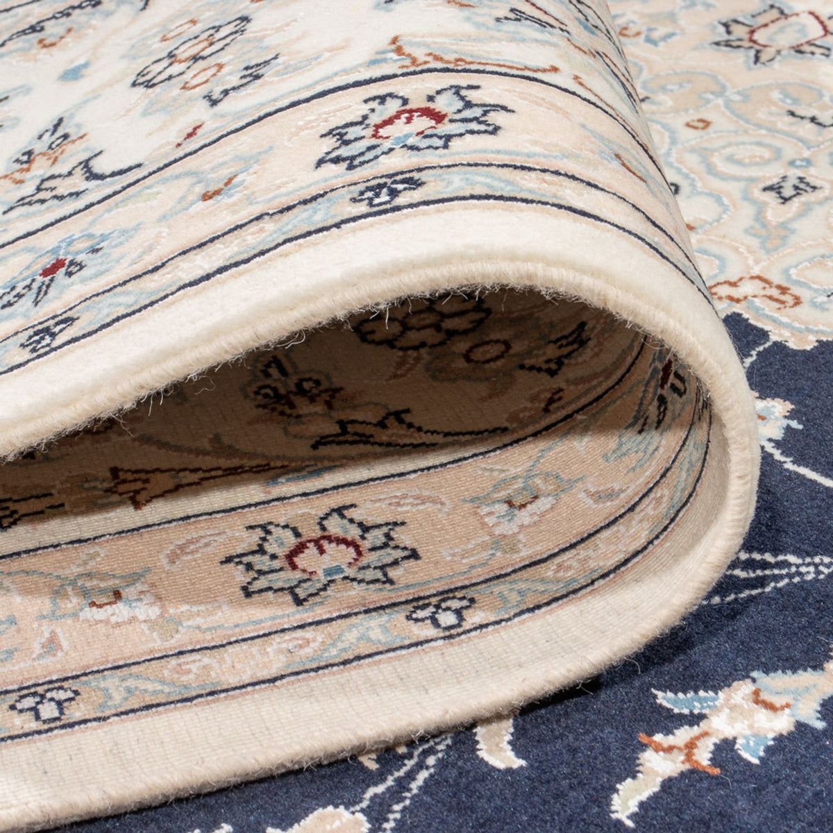 Alfombra Persa - Nain - Prima - 344 x 245 cm - azul oscuro