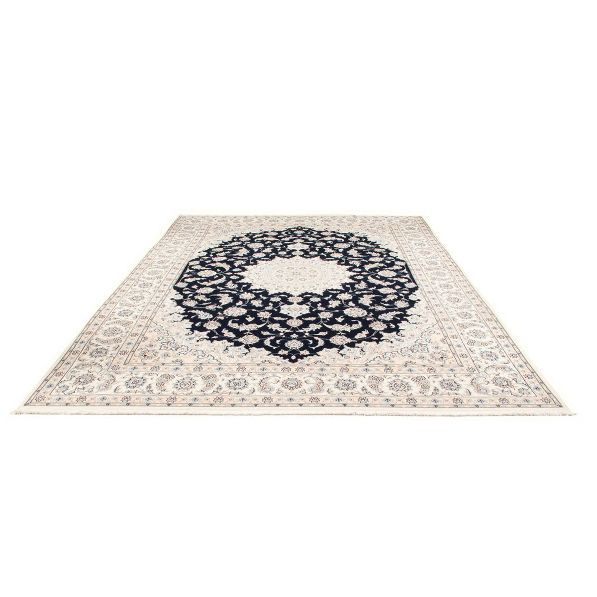 Alfombra Persa - Nain - Prima - 344 x 245 cm - azul oscuro