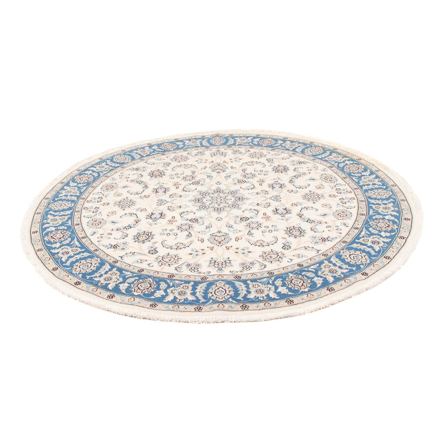 Alfombra Persa - Nain - Prima redondo  - 149 x 149 cm - crema