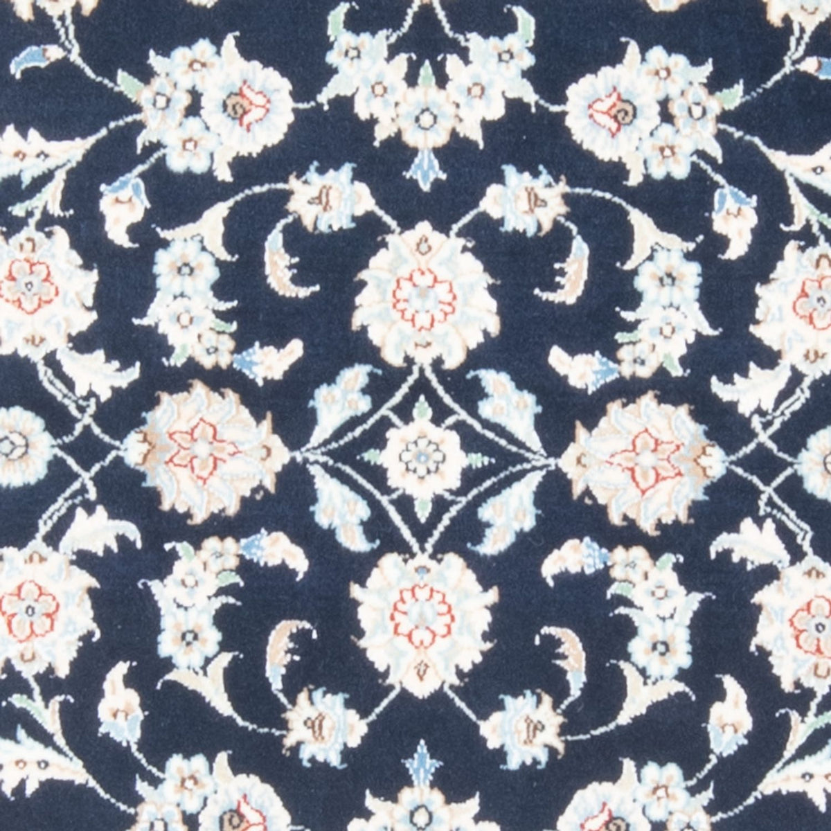 Alfombra de pasillo Alfombra Persa - Nain - Real - 203 x 80 cm - azul oscuro