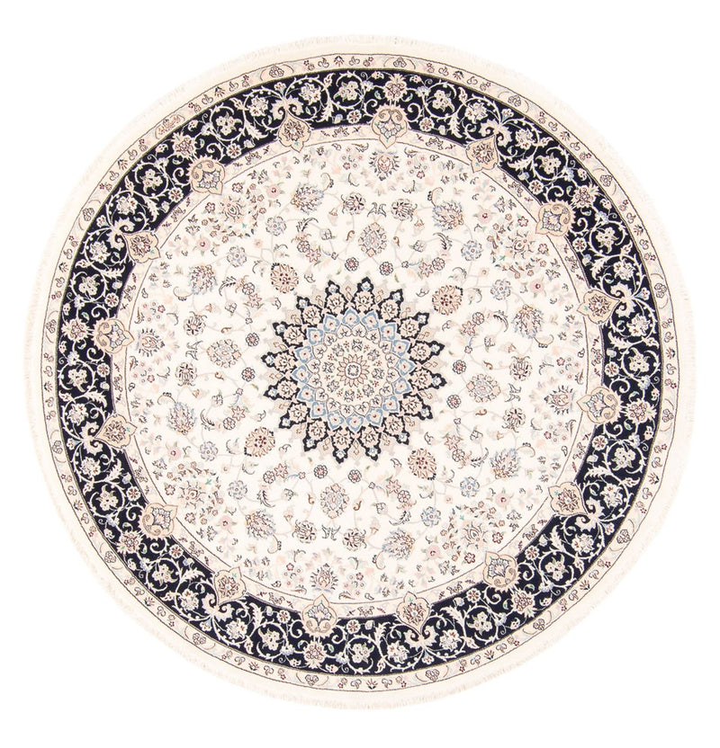 Alfombra persa - Nain redondo  - 200 x 200 cm - crema