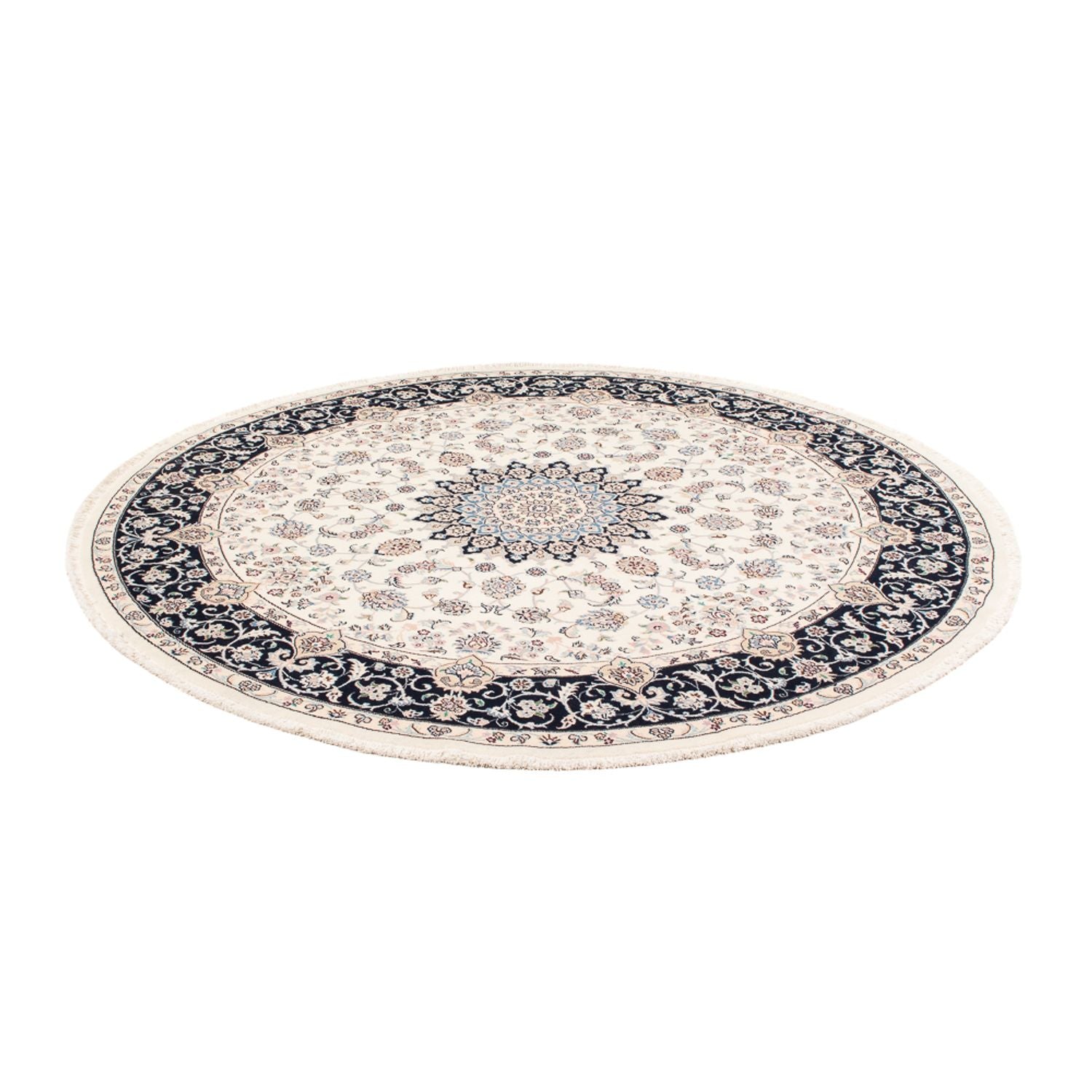 Alfombra persa - Nain redondo  - 200 x 200 cm - crema