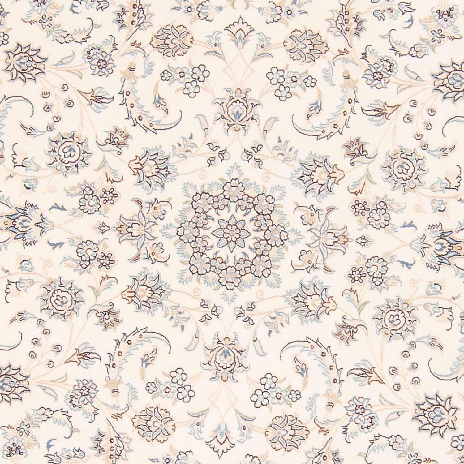 Alfombra persa - Nain redondo  - 200 x 200 cm - crema