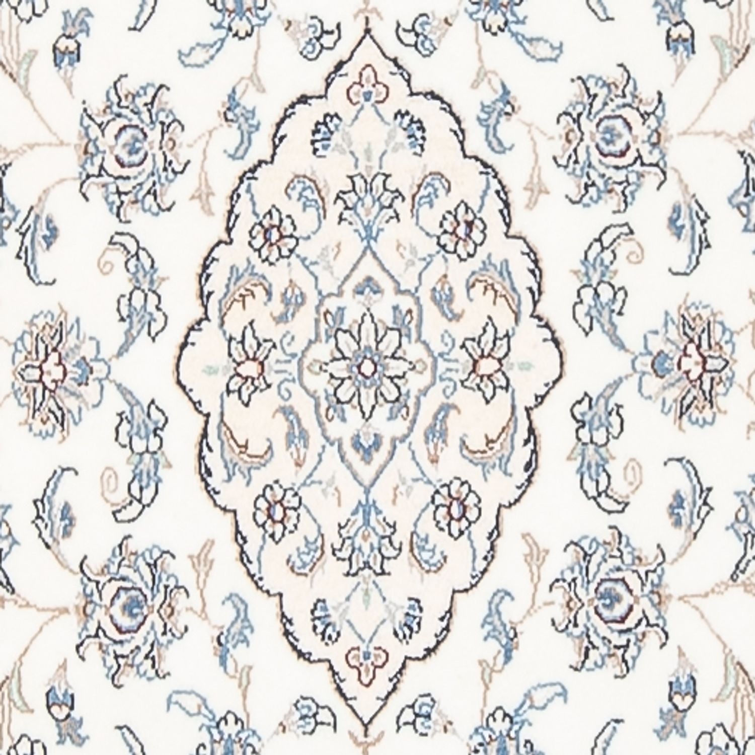 Alfombra de pasillo Alfombra Persa - Nain - Prima - 340 x 84 cm - crema