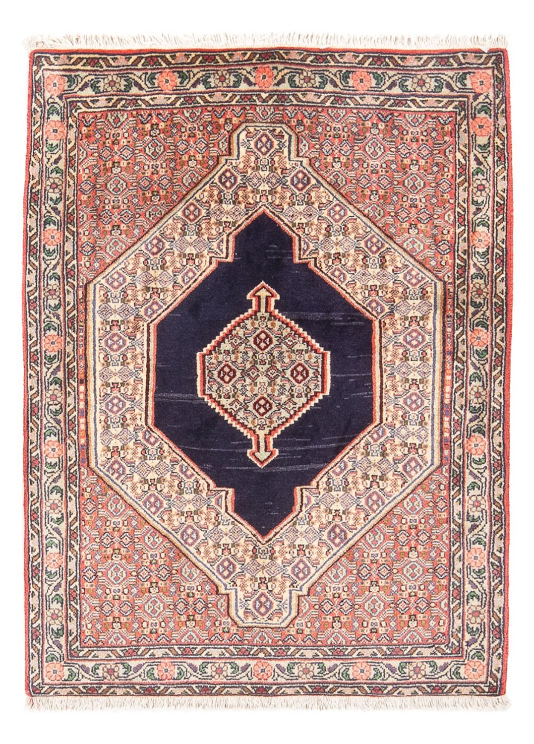 Alfombra persa - Clásica - 103 x 74 cm - azul oscuro