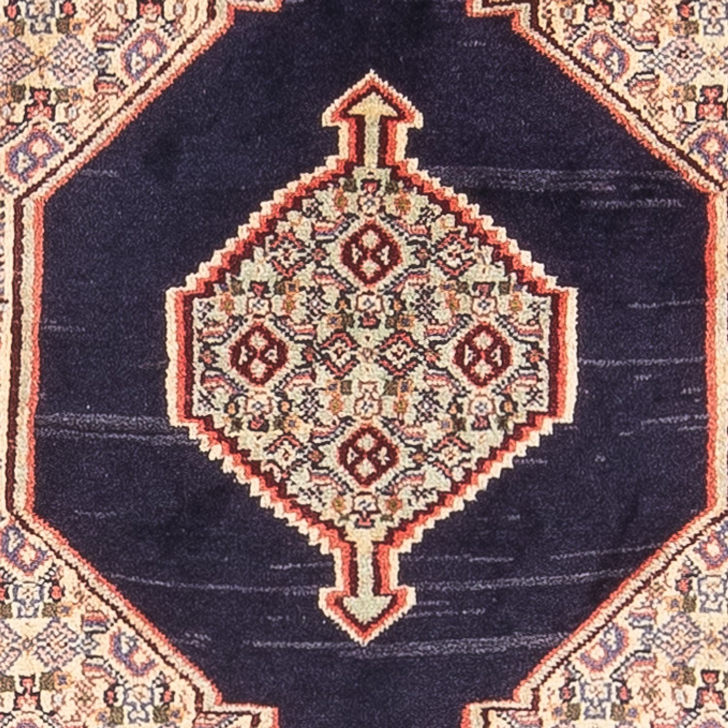 Alfombra persa - Clásica - 103 x 74 cm - azul oscuro
