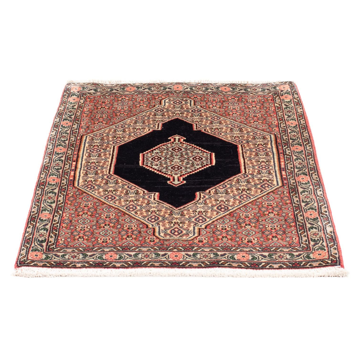 Alfombra persa - Clásica - 103 x 74 cm - azul oscuro