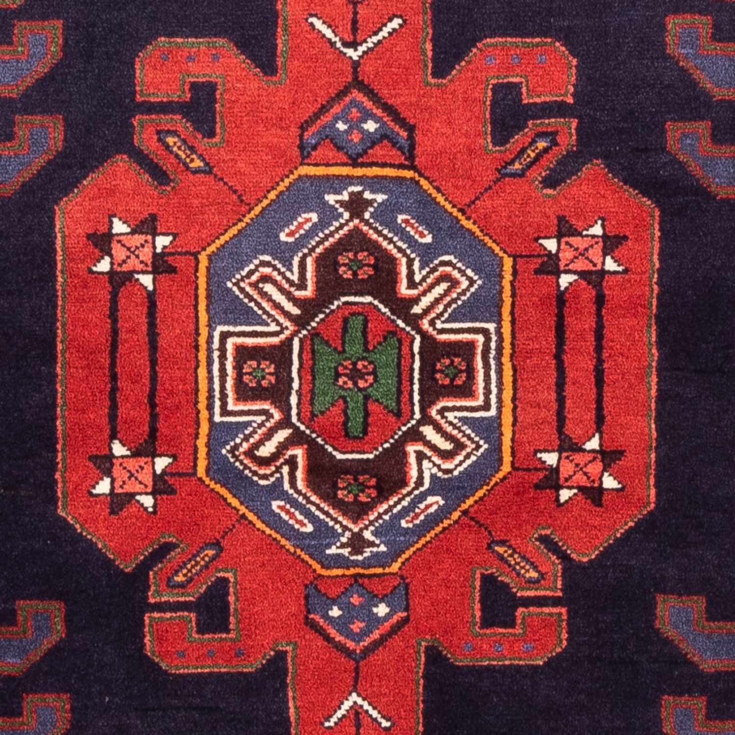 Alfombra persa - Nómada - 149 x 103 cm - azul oscuro
