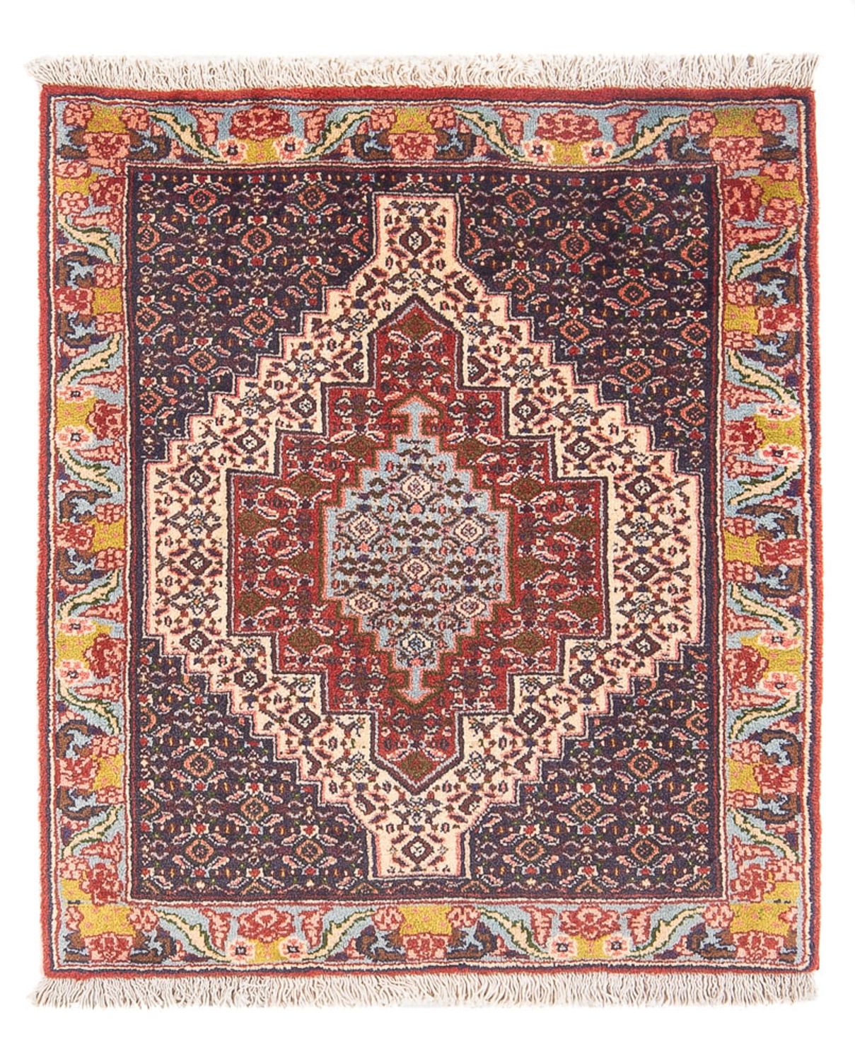 Alfombra persa - Clásica - 96 x 76 cm - azul oscuro
