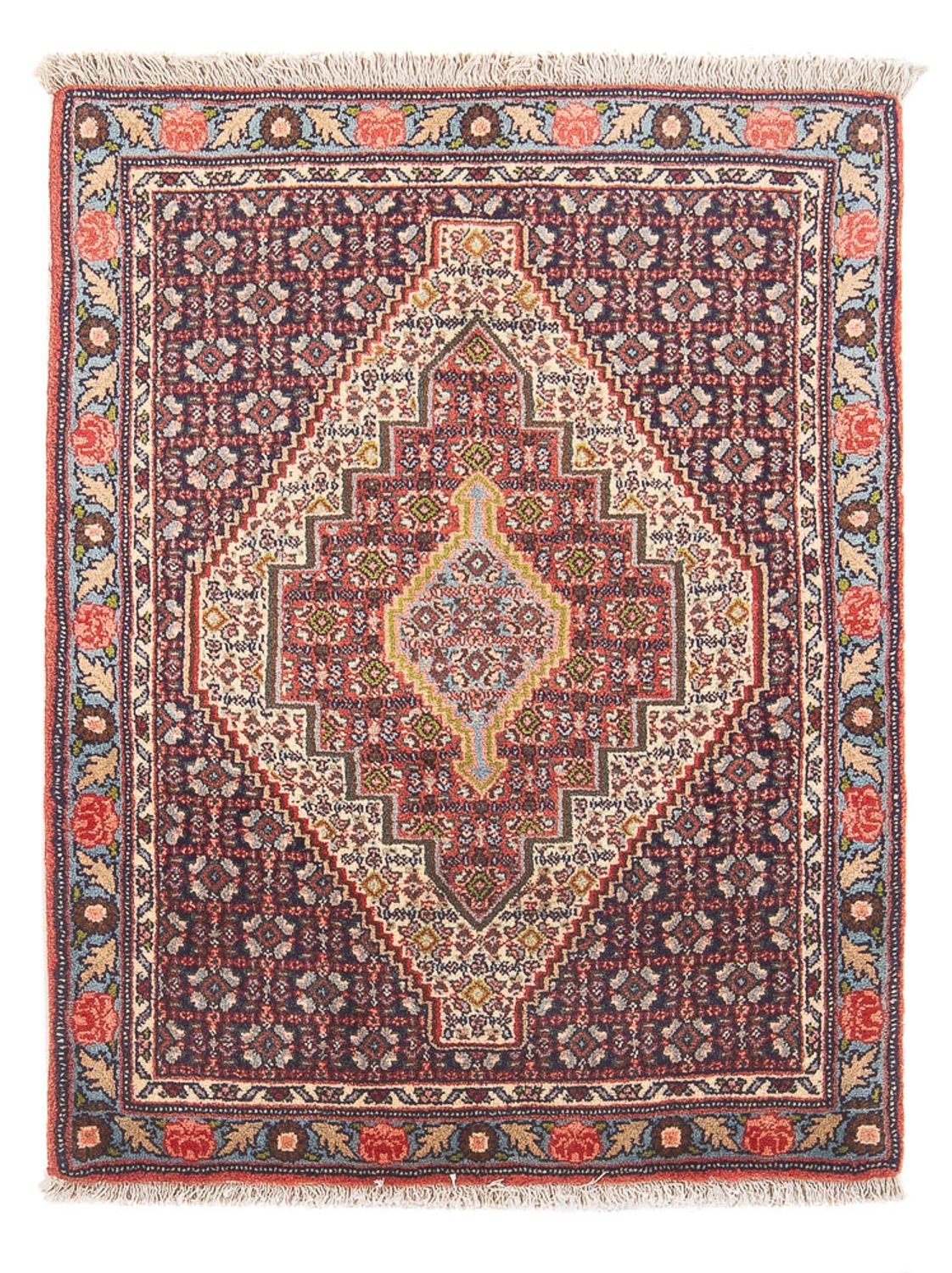 Alfombra persa - Clásica - 106 x 76 cm - azul oscuro