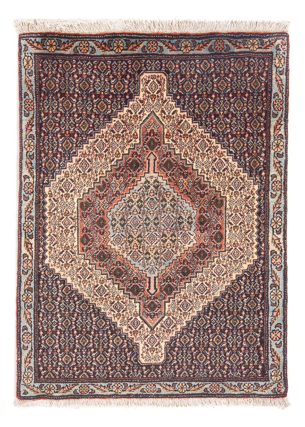Alfombra persa - Clásica - 103 x 72 cm - azul oscuro