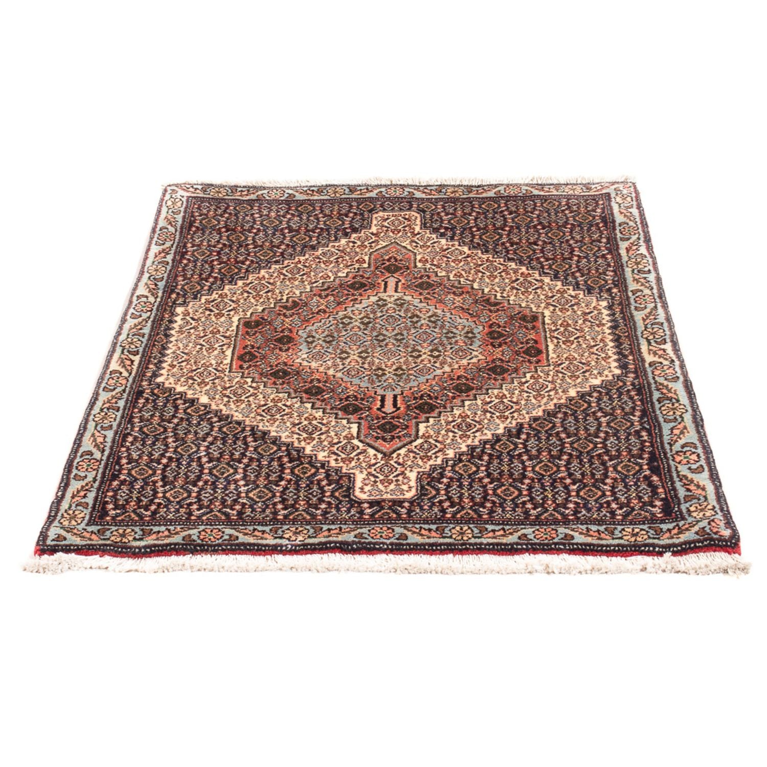 Alfombra persa - Clásica - 103 x 72 cm - azul oscuro