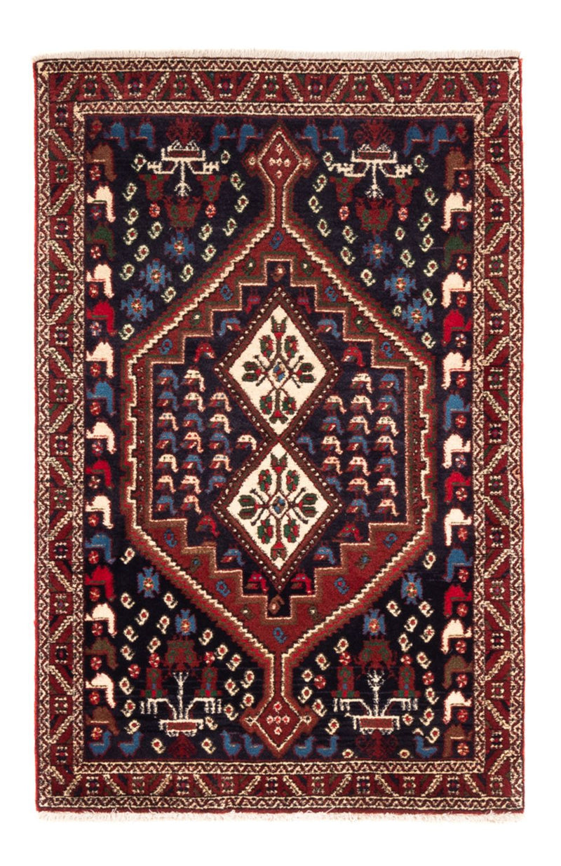 Alfombra persa - Nómada - 150 x 97 cm - azul oscuro