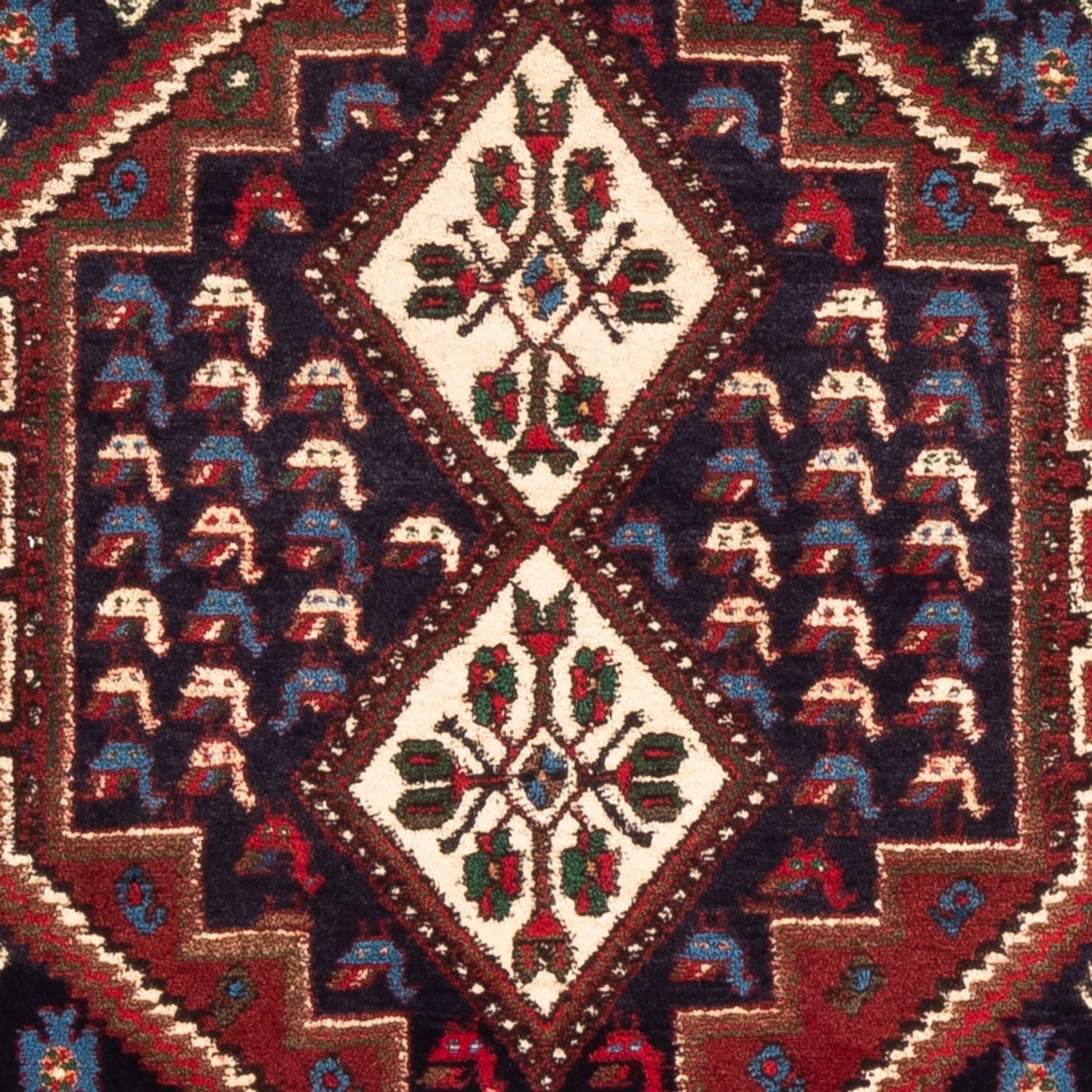 Alfombra persa - Nómada - 150 x 97 cm - azul oscuro