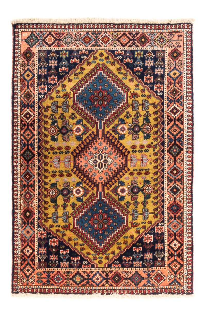 Alfombra persa - Nómada - 120 x 80 cm - amarillo