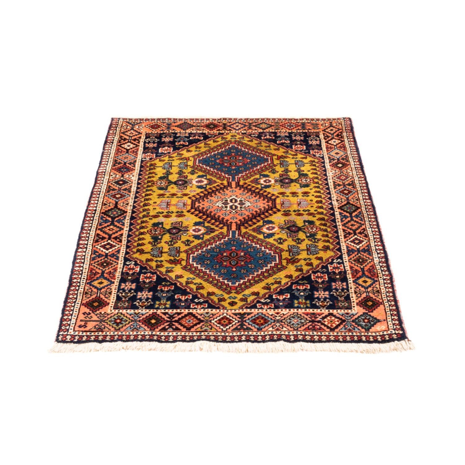 Alfombra persa - Nómada - 120 x 80 cm - amarillo