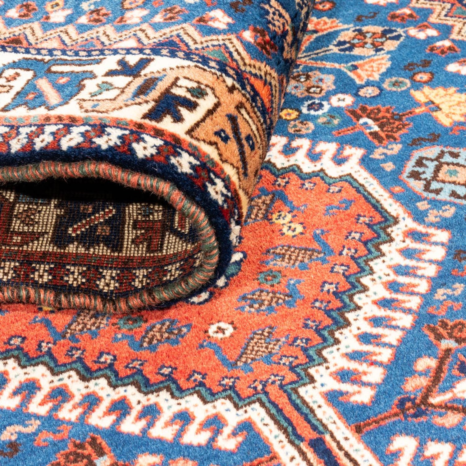 Alfombra de pasillo Alfombra persa - Nómada - 197 x 82 cm - azul claro