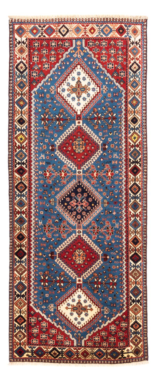 Alfombra de pasillo Alfombra persa - Nómada - 200 x 84 cm - azul claro