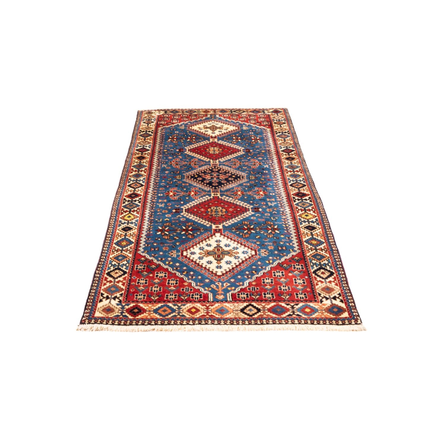 Alfombra de pasillo Alfombra persa - Nómada - 200 x 84 cm - azul claro