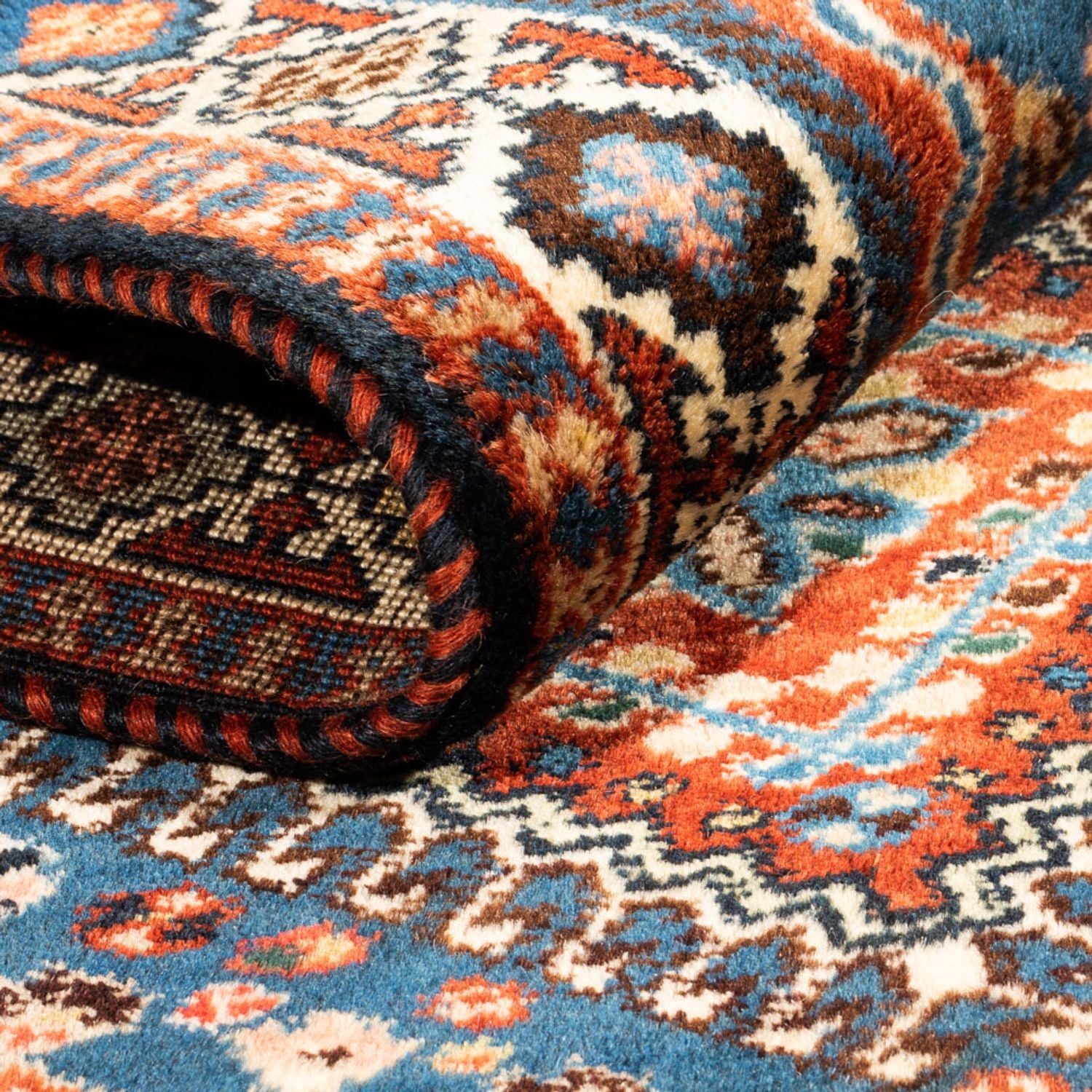 Alfombra persa - Nómada - 122 x 75 cm - azul