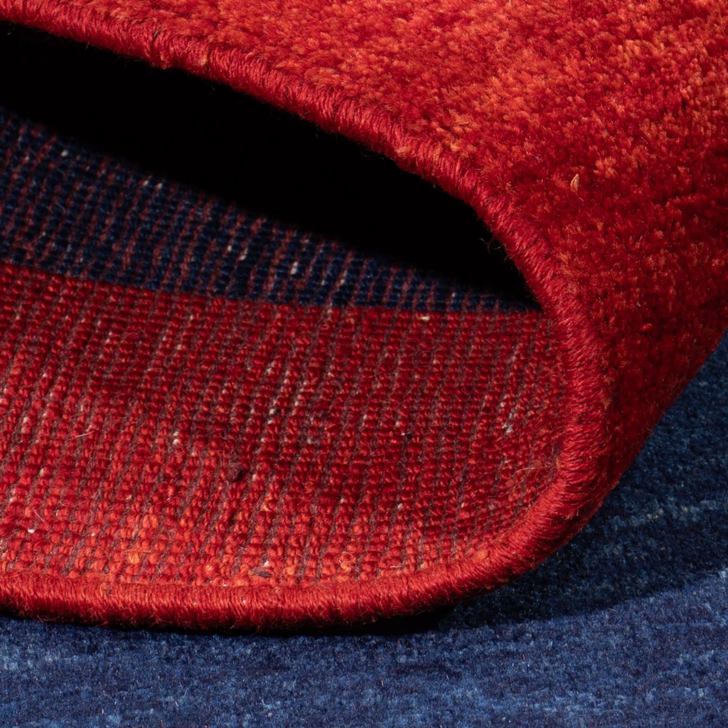 Alfombra Gabbeh - Persa - 200 x 141 cm - azul oscuro