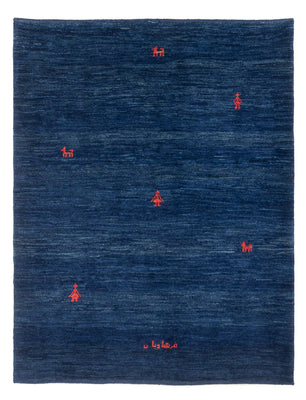 Alfombra Gabbeh - Persa - 190 x 150 cm - azul oscuro