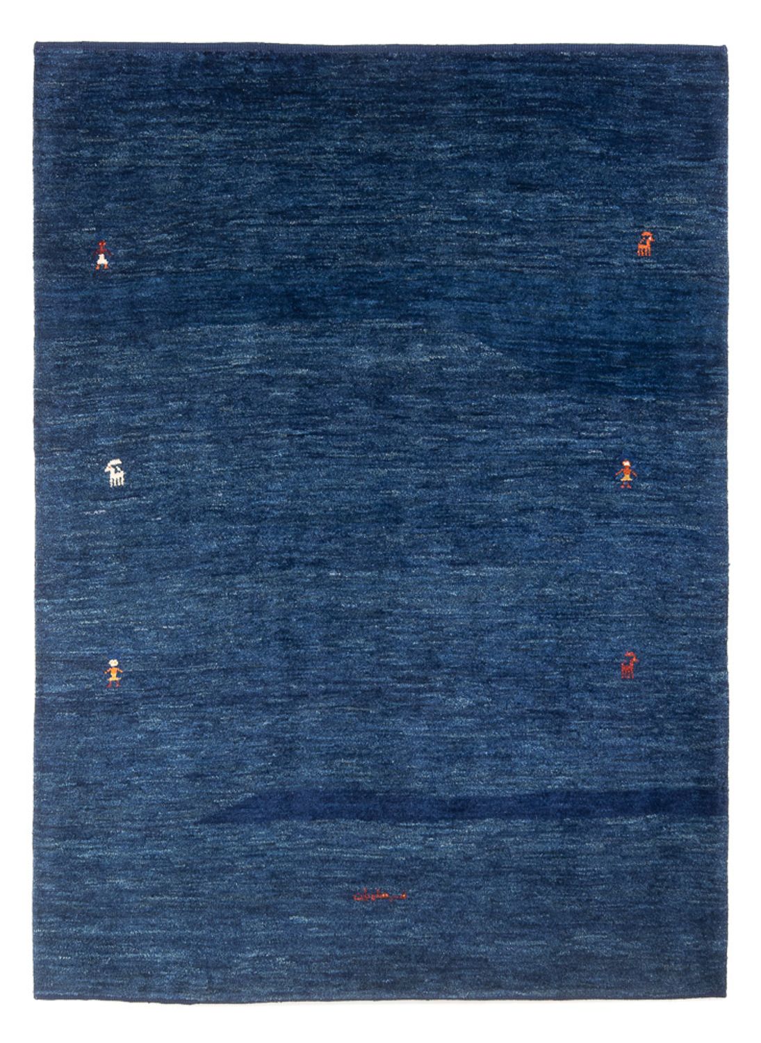 Alfombra Gabbeh - Persa - 188 x 147 cm - azul oscuro