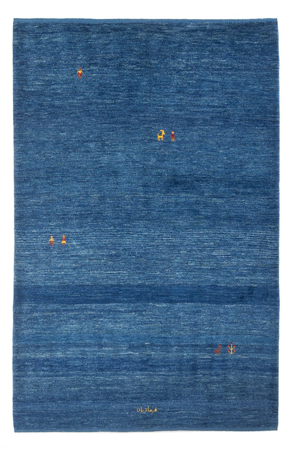 Alfombra Gabbeh - Persa - 205 x 145 cm - azul oscuro