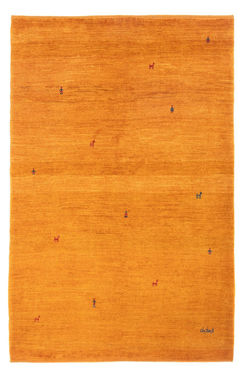 Alfombra Gabbeh - Persa - 202 x 140 cm - naranja