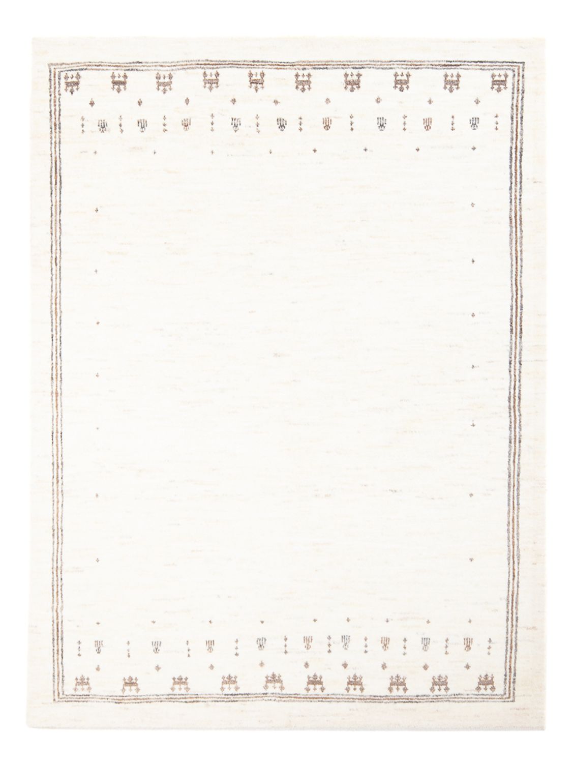 Alfombra Gabbeh - Persa - 198 x 150 cm - blanco