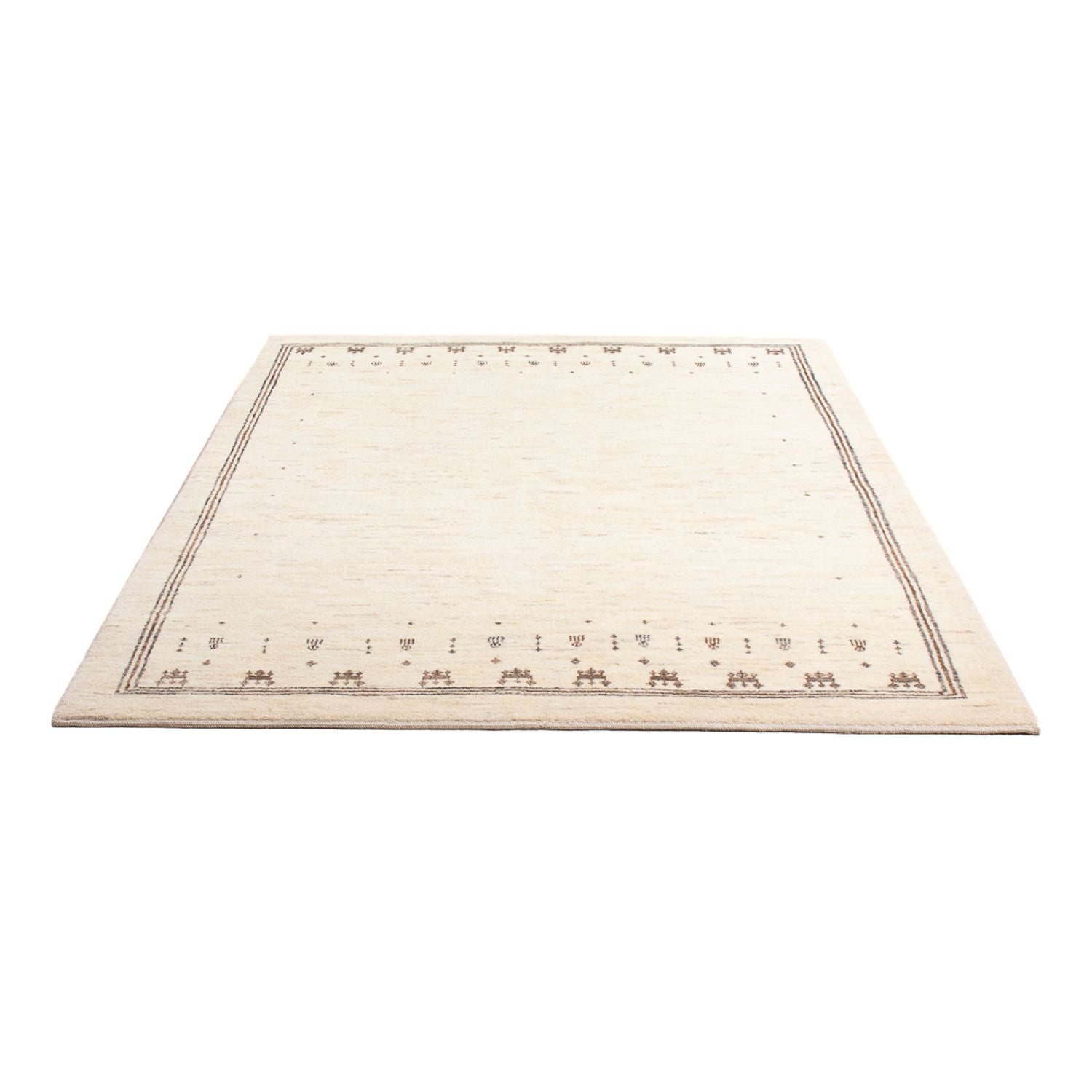 Alfombra Gabbeh - Persa - 198 x 150 cm - blanco