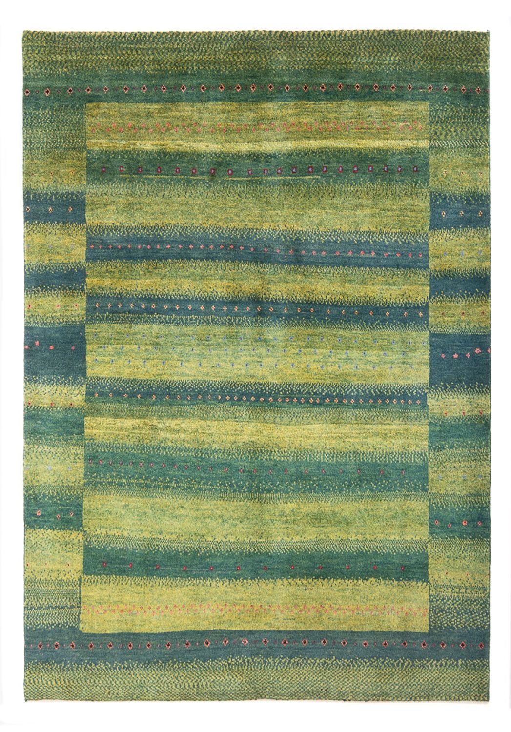 Alfombra Gabbeh - Persa - 204 x 148 cm - verde oscuro