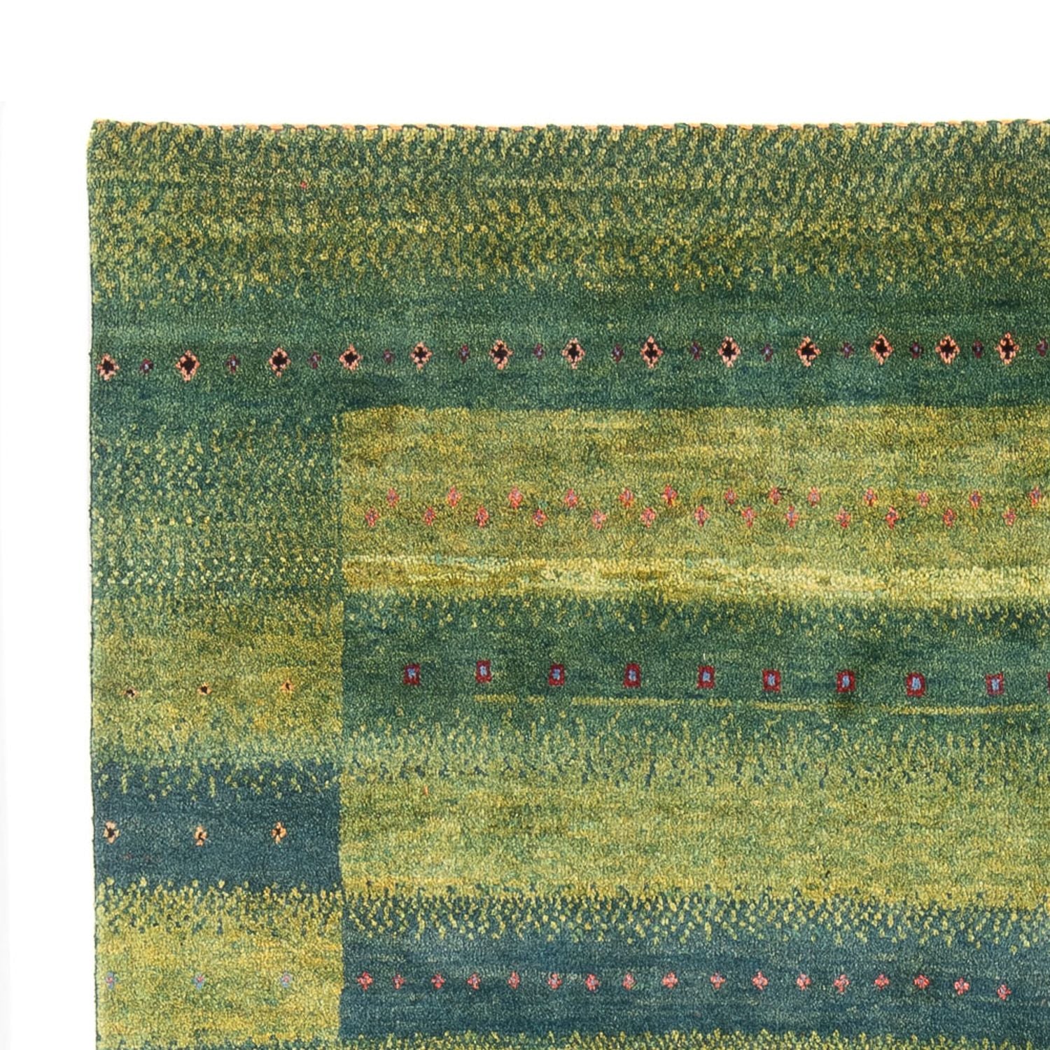 Alfombra Gabbeh - Persa - 204 x 148 cm - verde oscuro