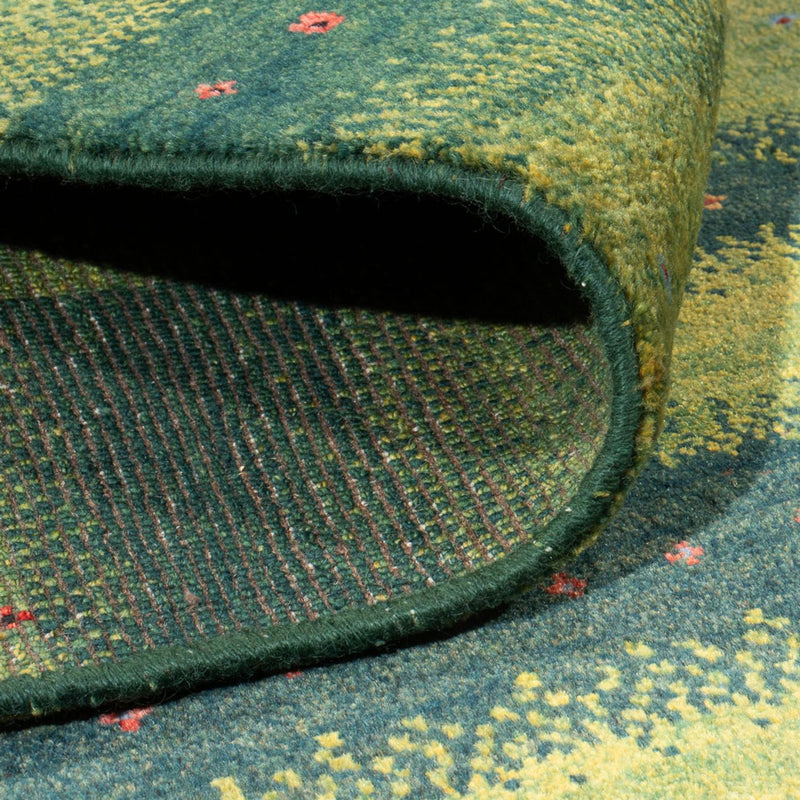 Alfombra Gabbeh - Persa - 204 x 148 cm - verde oscuro