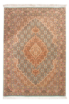 Alfombra persa - Tabriz - 118 x 82 cm - azul petróleo