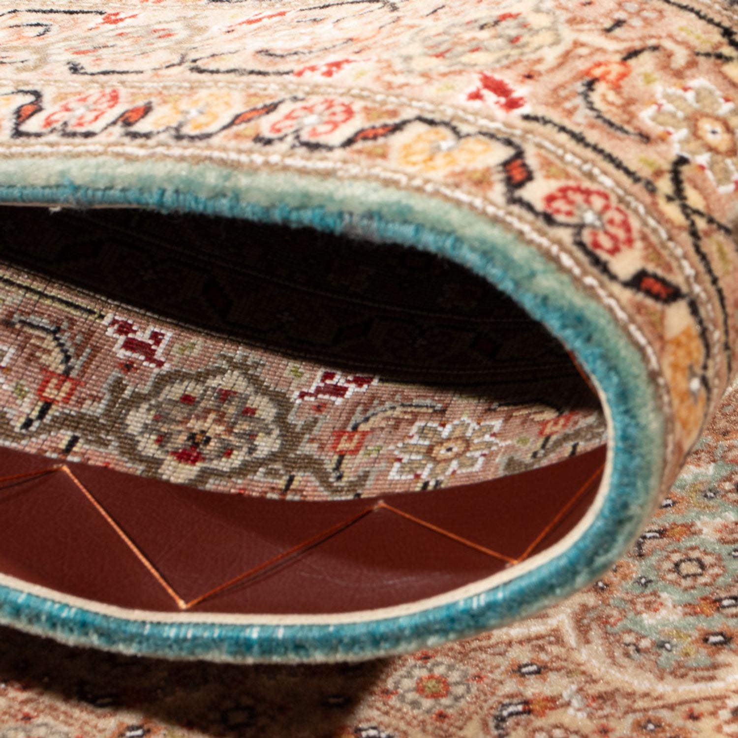 Alfombra persa - Tabriz - 118 x 82 cm - azul petróleo