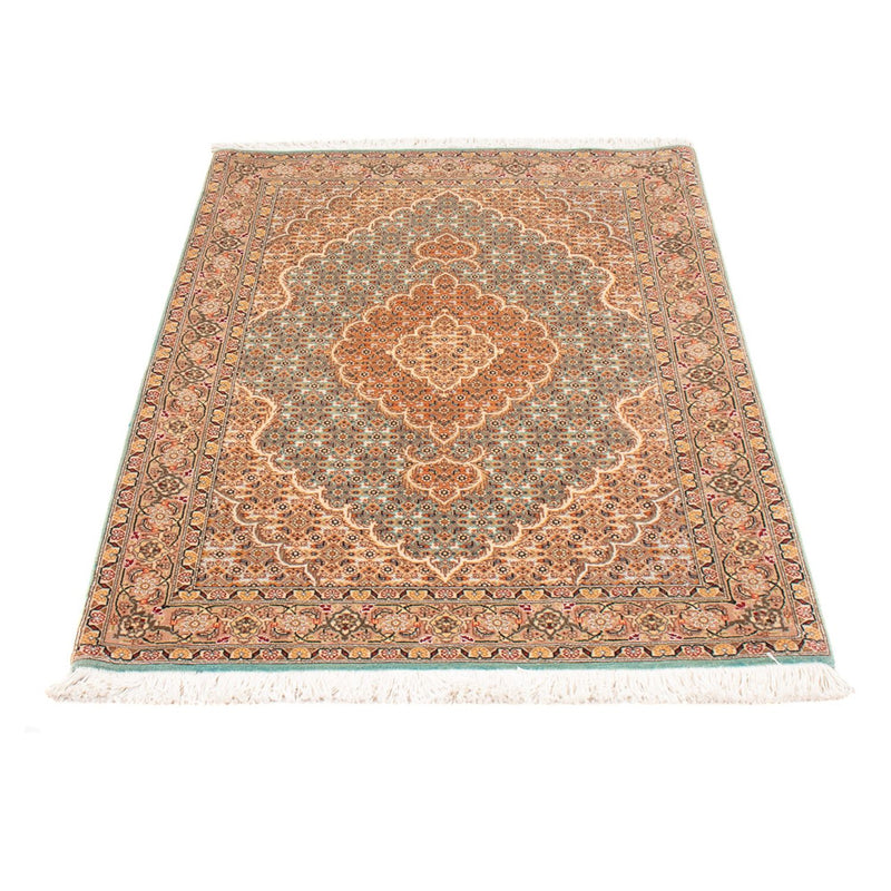 Alfombra persa - Tabriz - 118 x 82 cm - azul petróleo