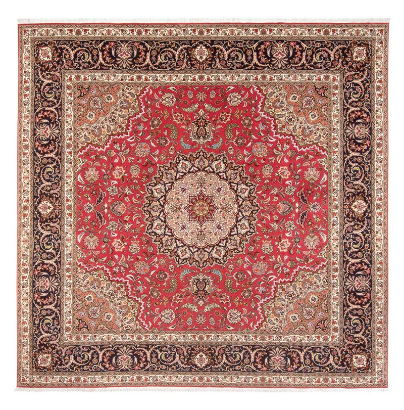 Alfombra Persa - Tabriz - Real cuadrado  - 252 x 252 cm - rojo