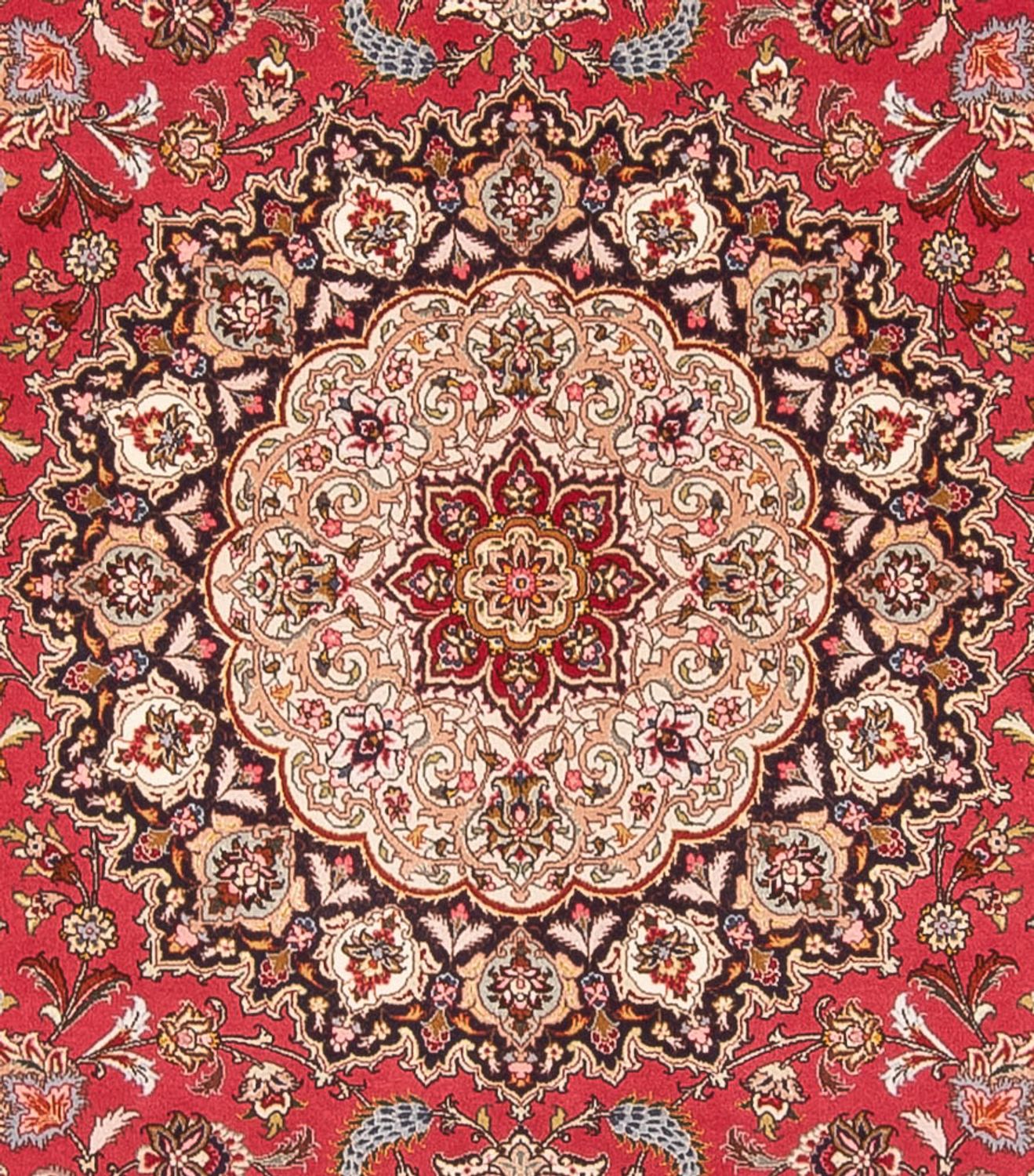 Alfombra Persa - Tabriz - Real cuadrado  - 252 x 252 cm - rojo