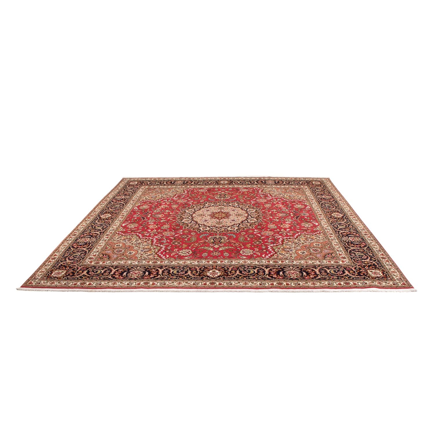 Alfombra Persa - Tabriz - Real cuadrado  - 252 x 252 cm - rojo
