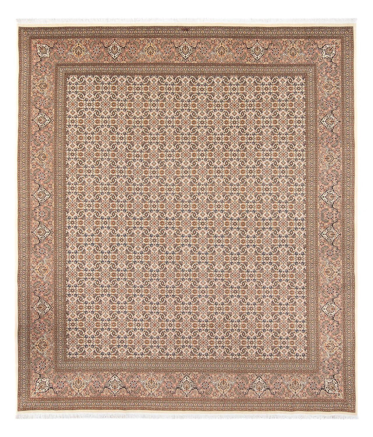 Alfombra Persa - Tabriz - Real - 290 x 253 cm - beige oscuro