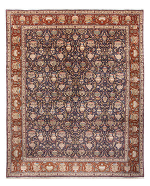 Alfombra persa - Tabriz - 387 x 300 cm - azul oscuro