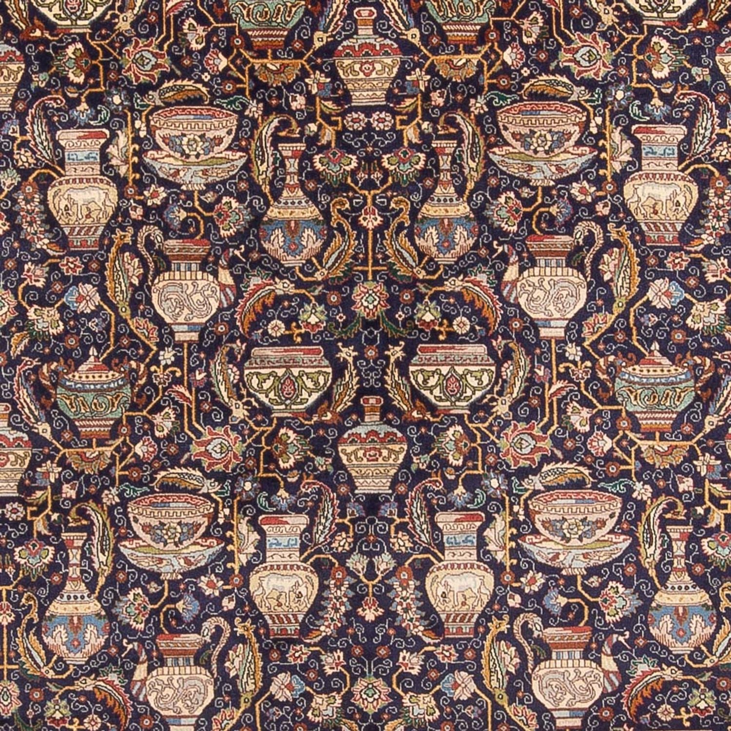 Alfombra persa - Tabriz - 387 x 300 cm - azul oscuro