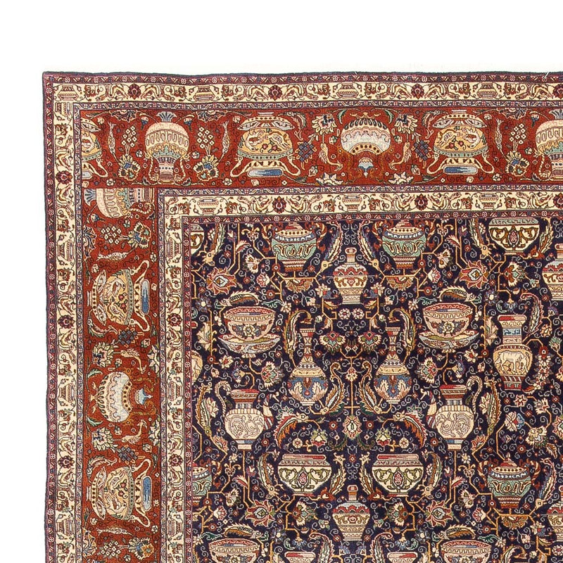 Alfombra persa - Tabriz - 387 x 300 cm - azul oscuro