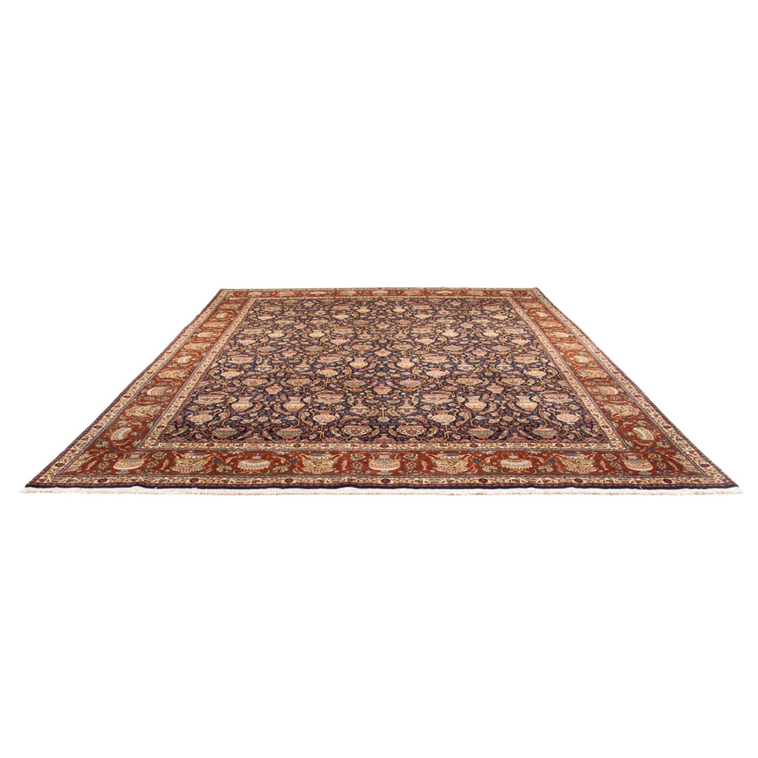 Alfombra persa - Tabriz - 387 x 300 cm - azul oscuro