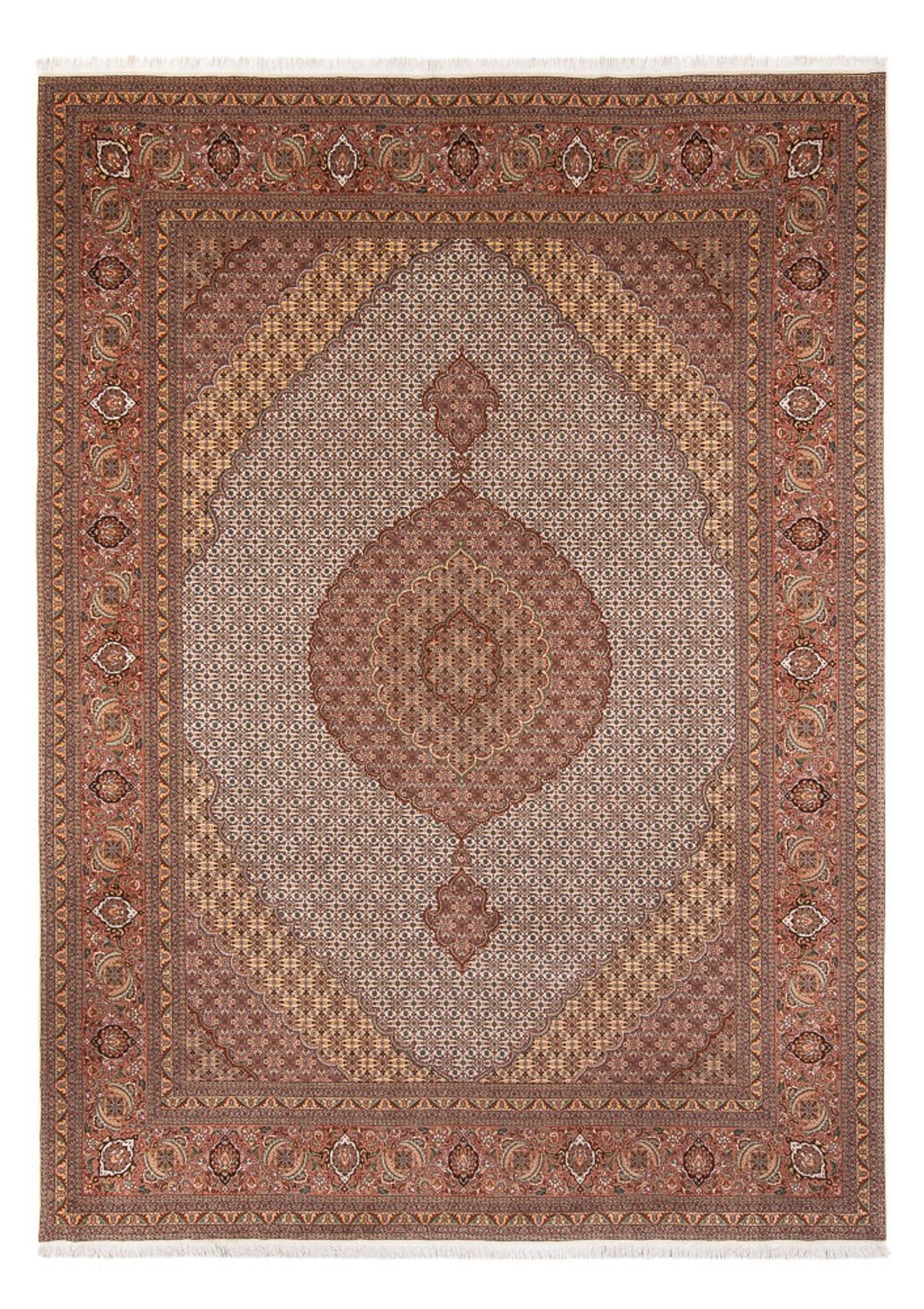 Alfombra persa - Tabriz - 355 x 250 cm - marrón claro