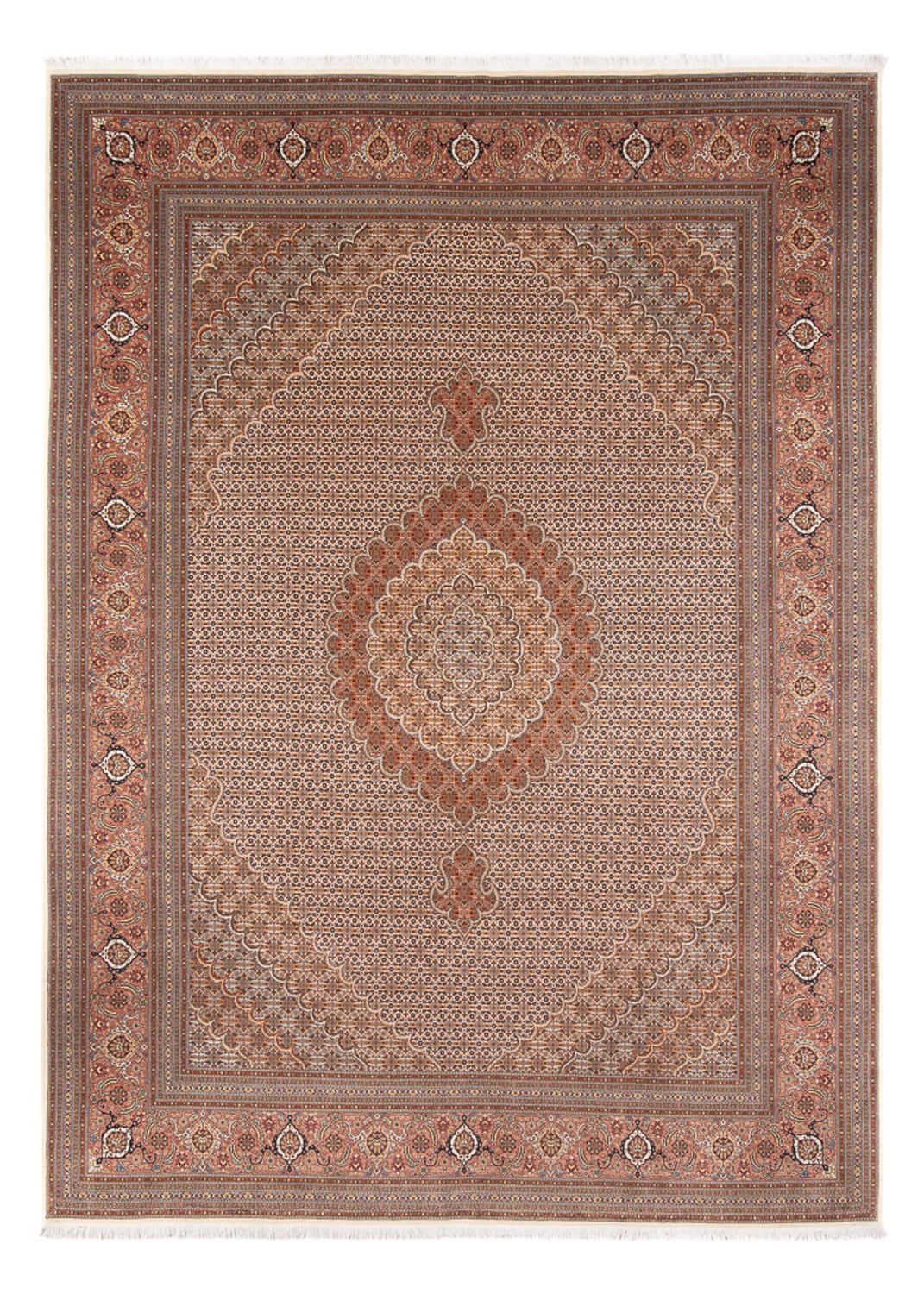 Alfombra persa - Tabriz - 349 x 254 cm - marrón claro