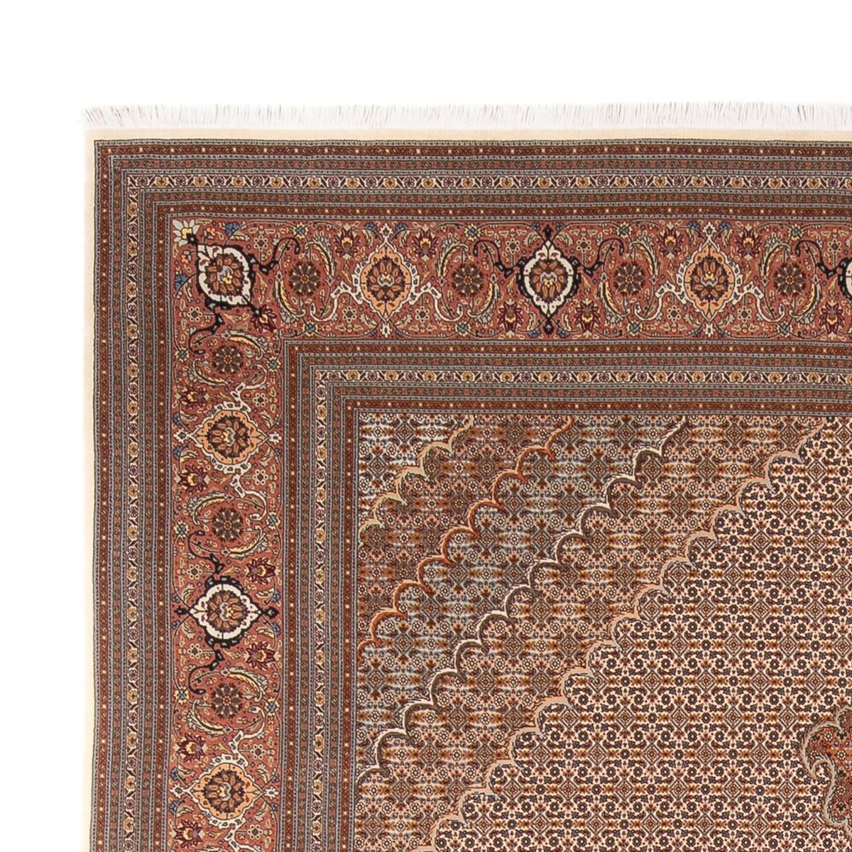 Alfombra persa - Tabriz - 349 x 254 cm - marrón claro