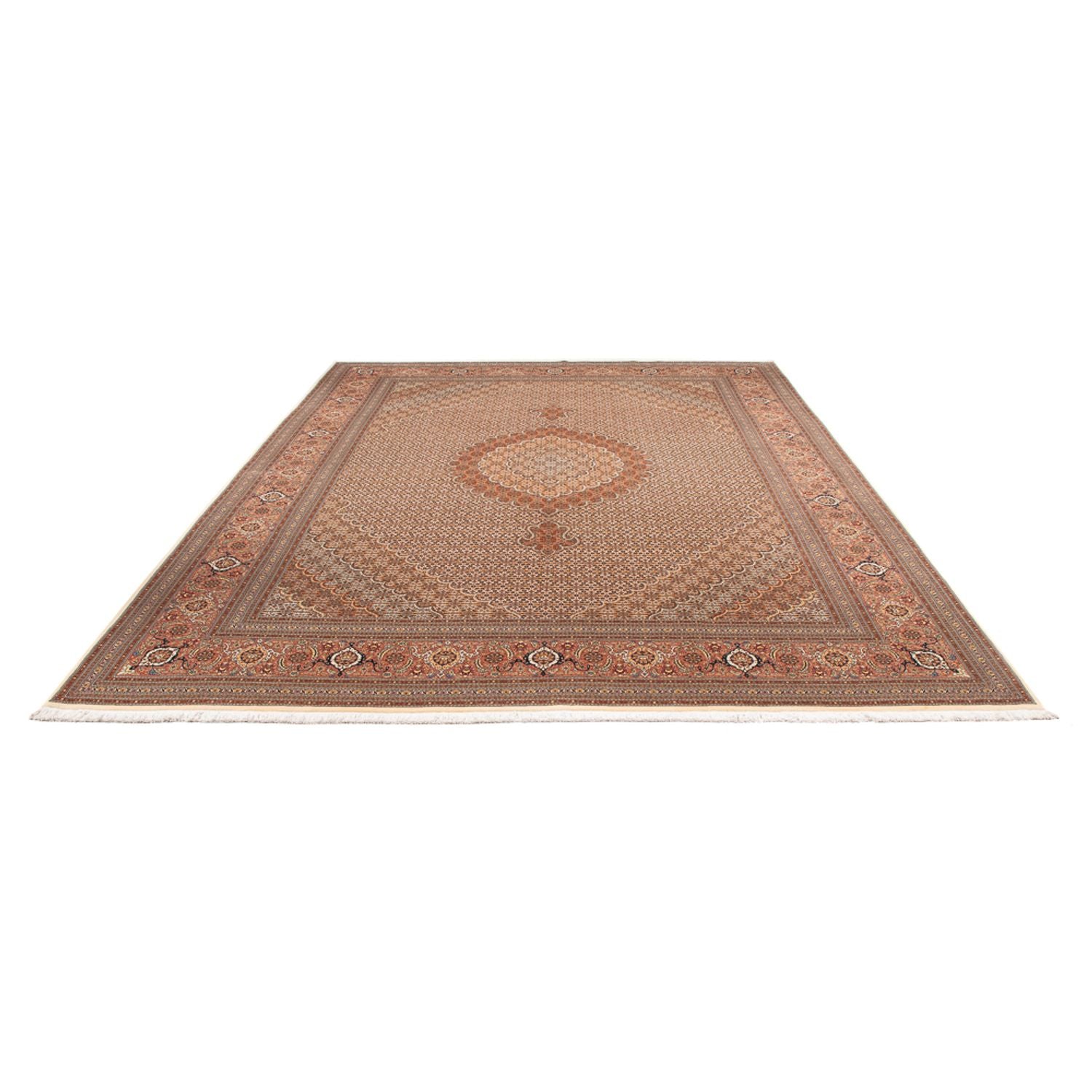 Alfombra persa - Tabriz - 349 x 254 cm - marrón claro